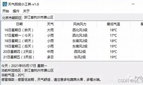 天气查询代码_实时天气预报代码